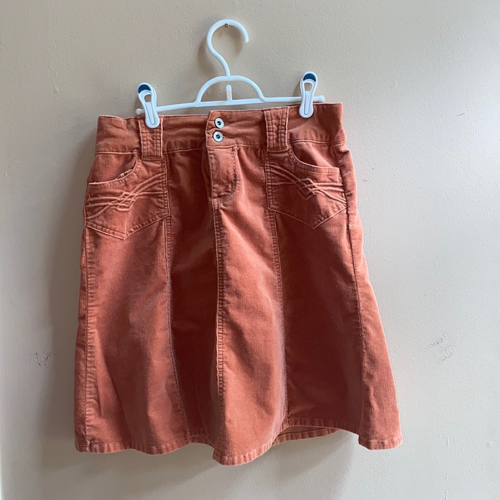 Burnt Orange Corduroy Skirt from Rewind